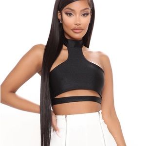 Black crop top